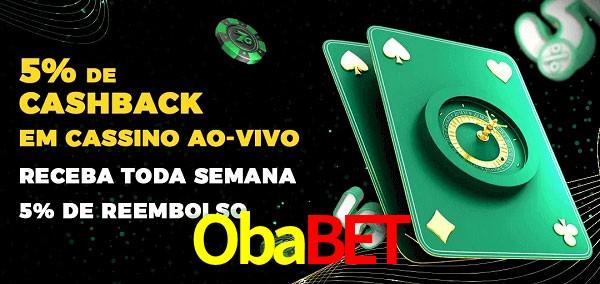 Promoções do cassino ao Vivo Obabet